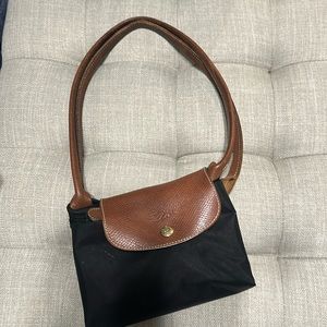 Used Long Champ black tote size large